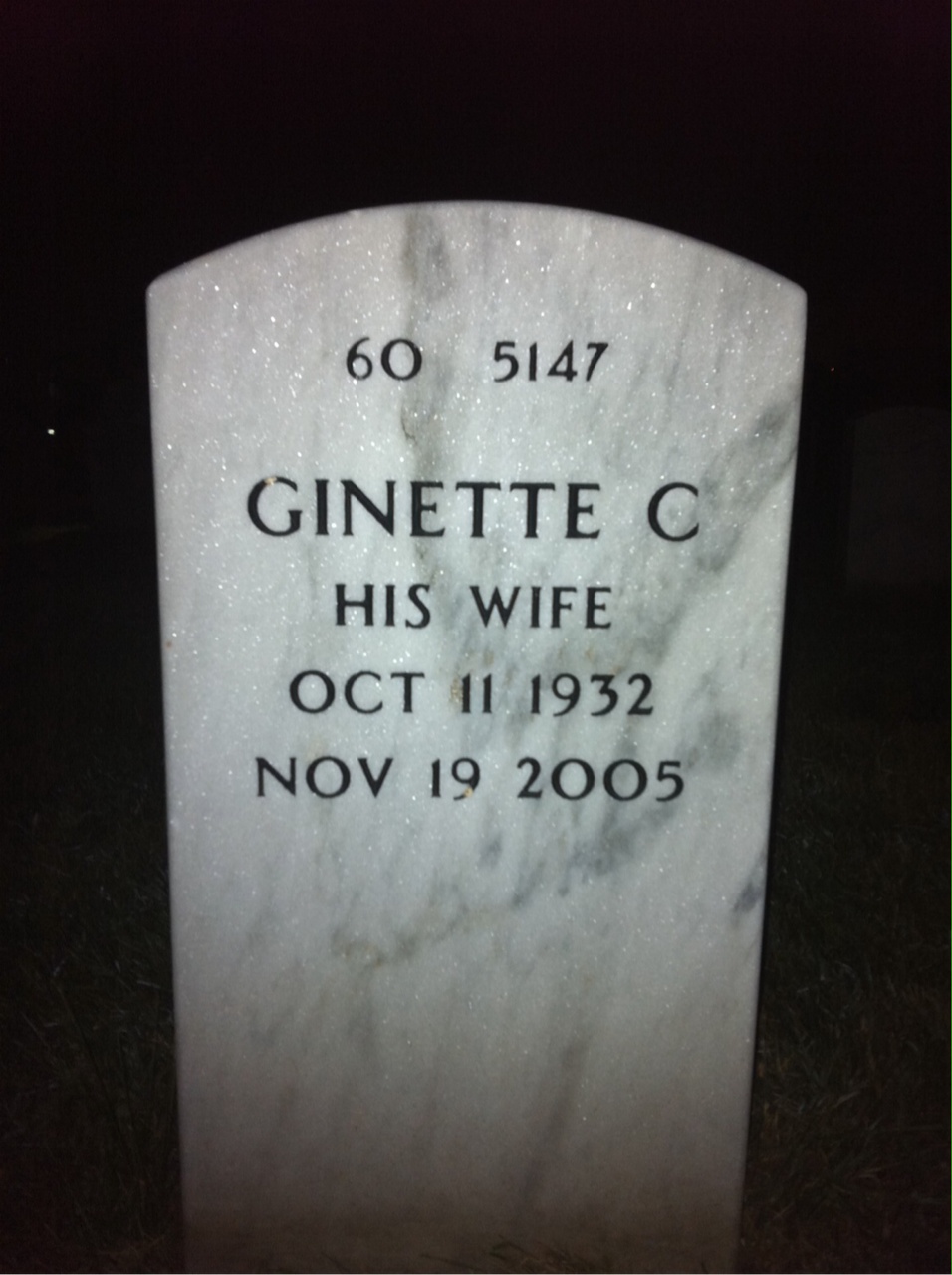Back of headstone — Leroy Sterkel