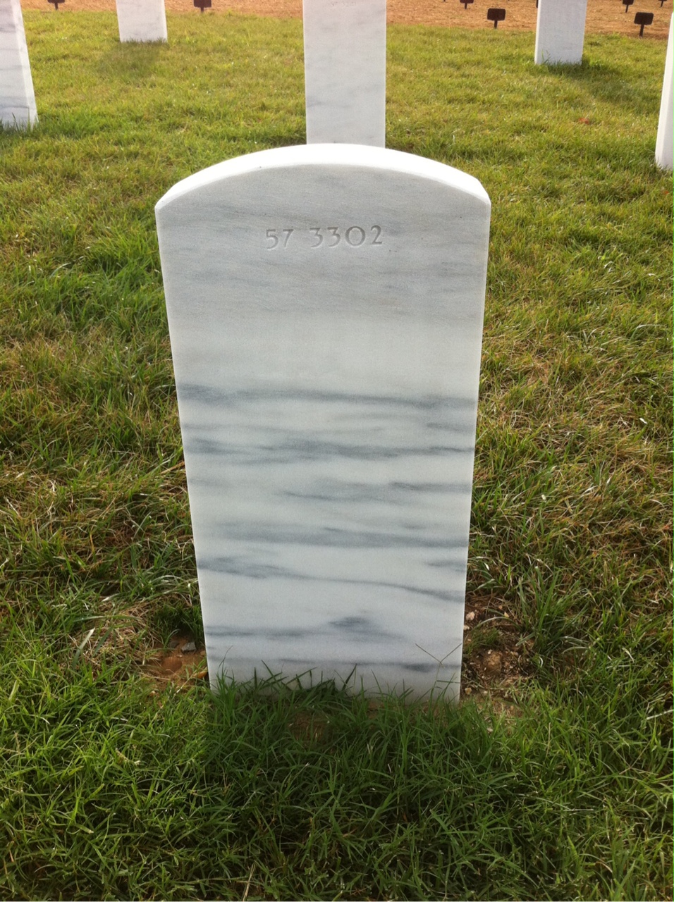 Back of headstone — Willie Lee Dove