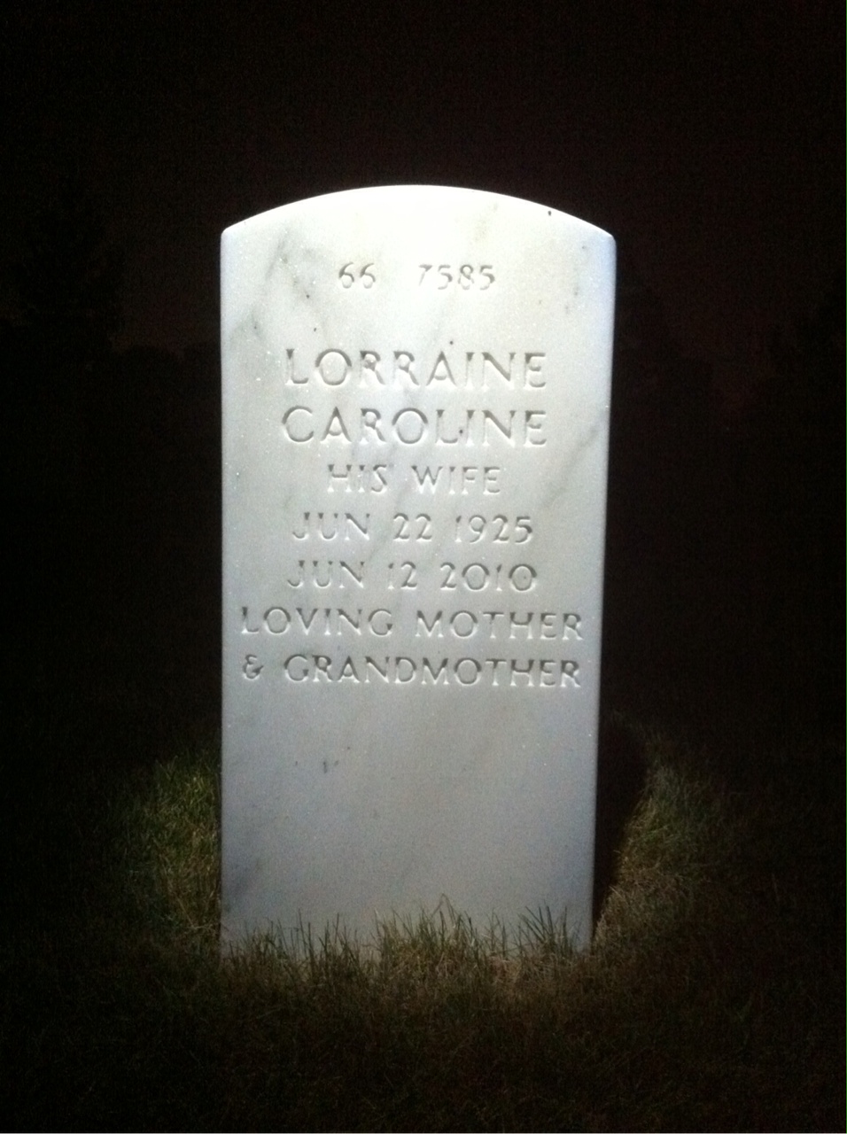 Back of headstone — Charles Smith