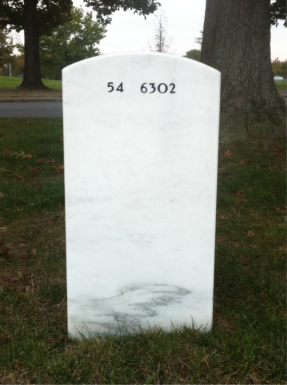Back of headstone — William Lee
