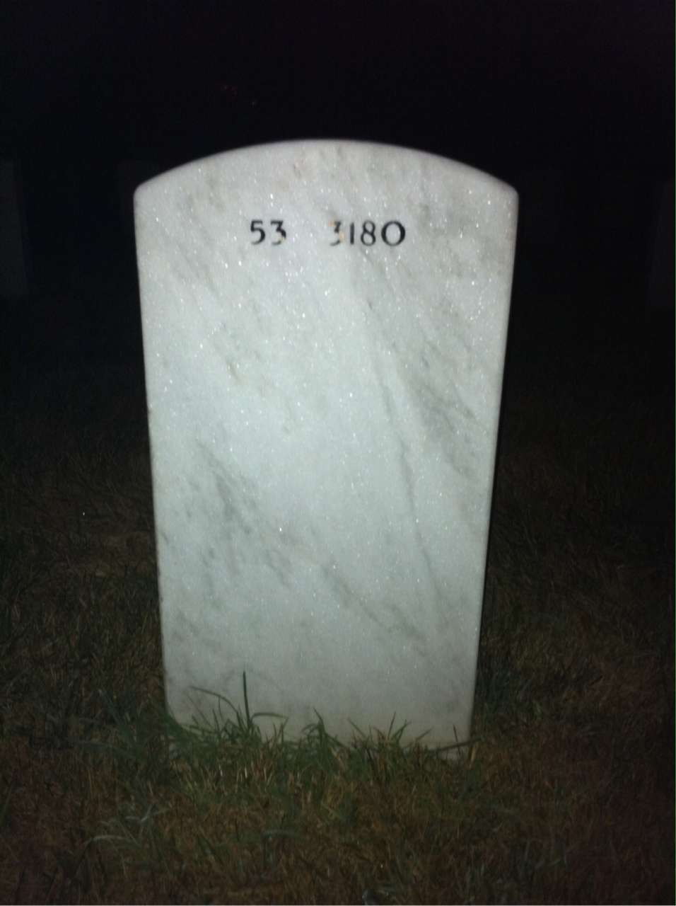 Back of headstone — Hugh Barrett