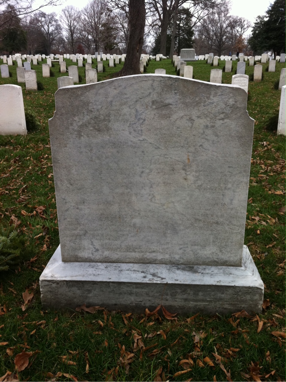 Back of headstone — Aminta Arnold