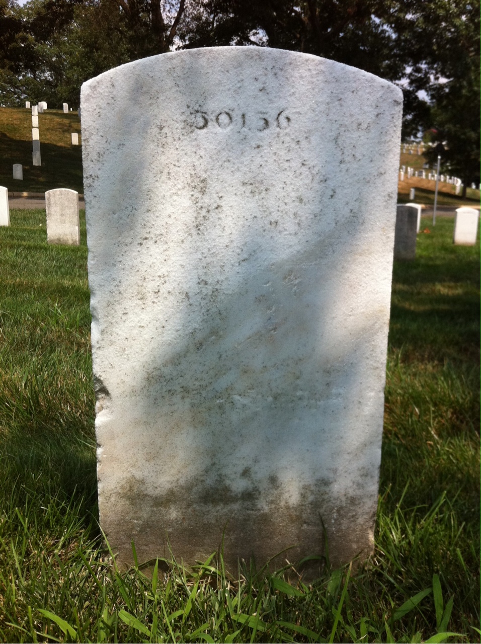 Back of headstone — Edwin Anderson