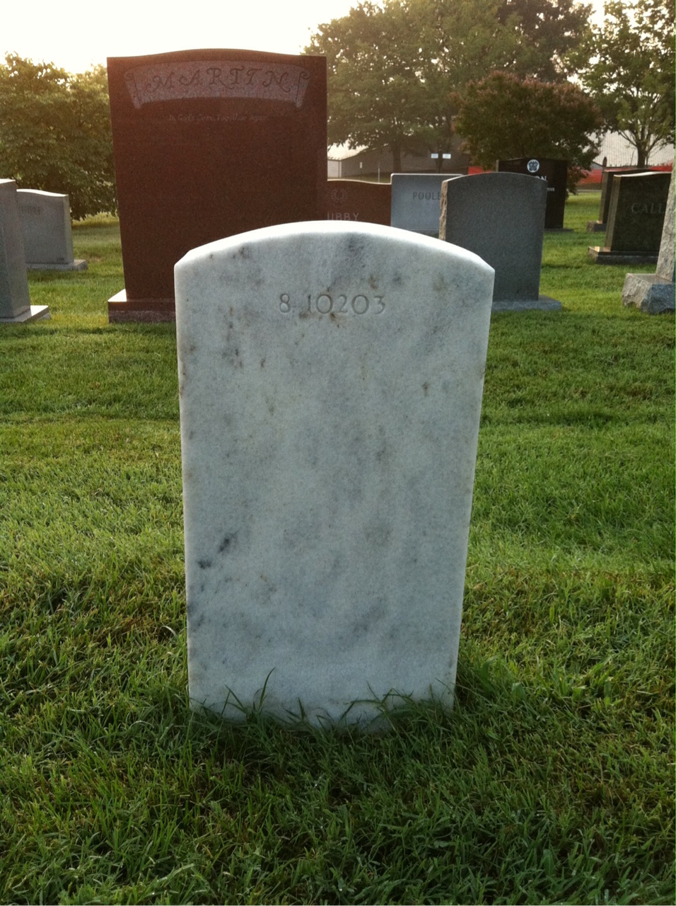 Back of headstone — William Henry Trudel