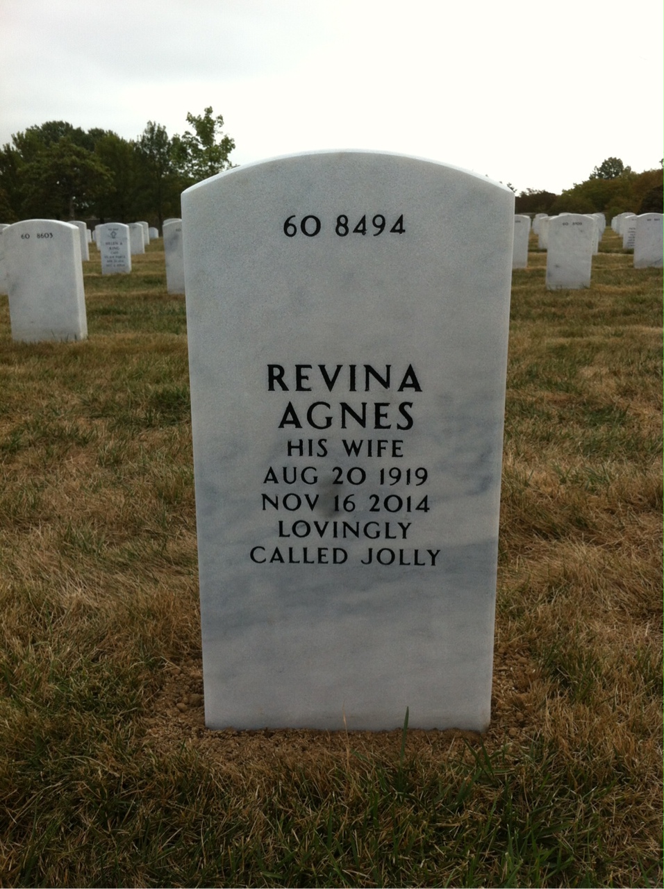 Back of headstone — Herbert Marcum