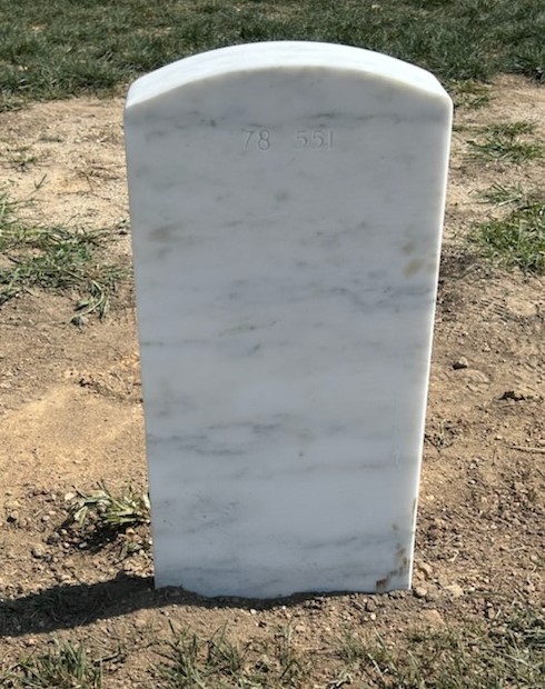 Back of headstone — Elmer Morris Jr
