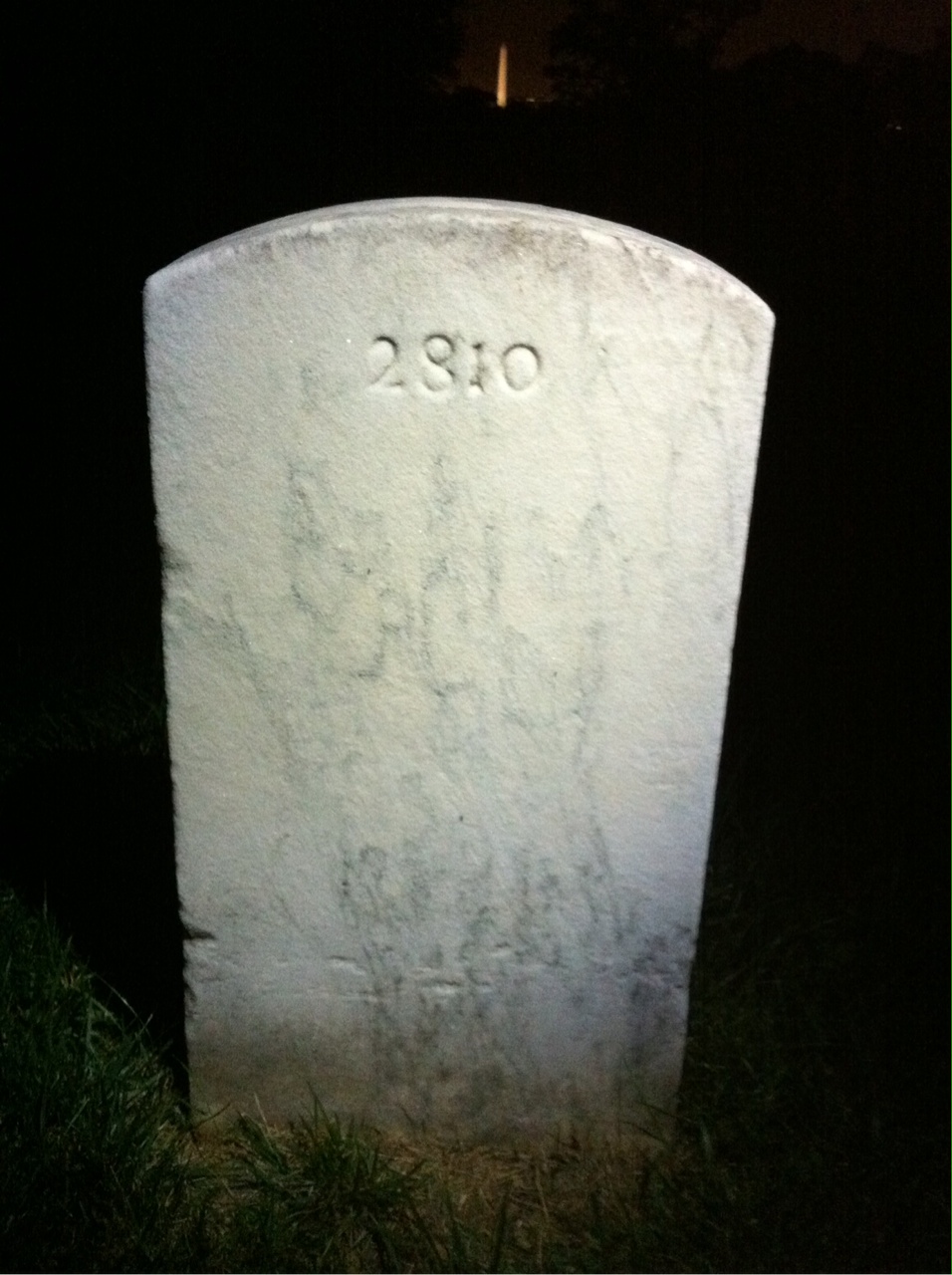 Back of headstone — Andrew Mitchell