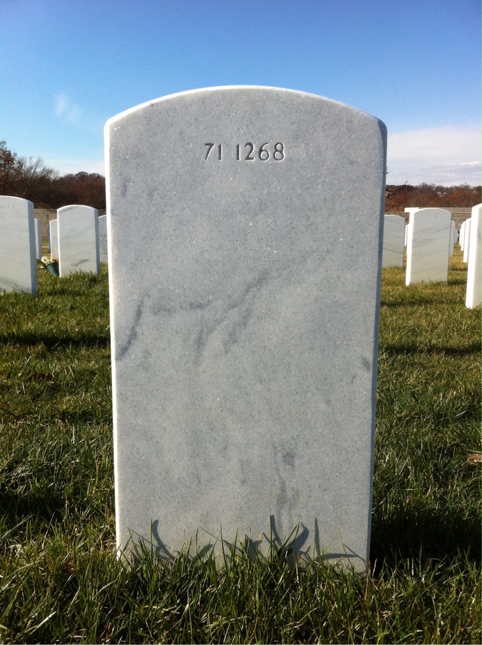 Back of headstone — William Joseph Michael