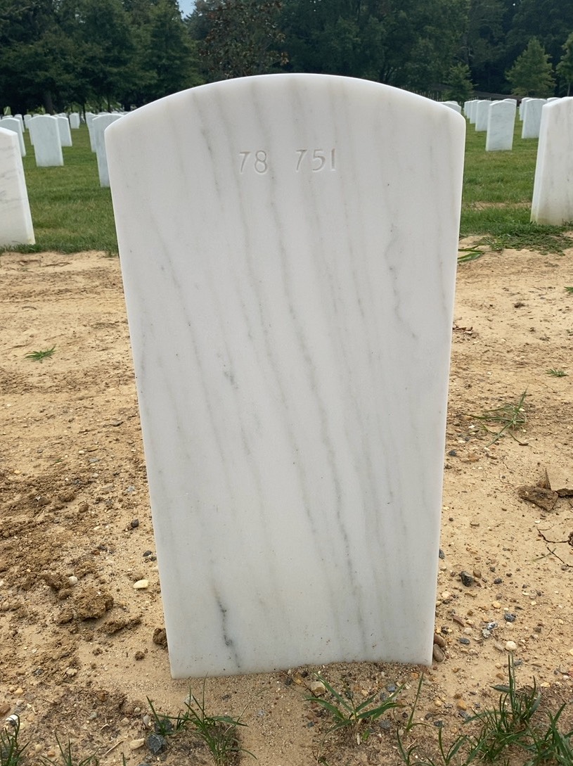 Back of headstone — William Earl Sauls