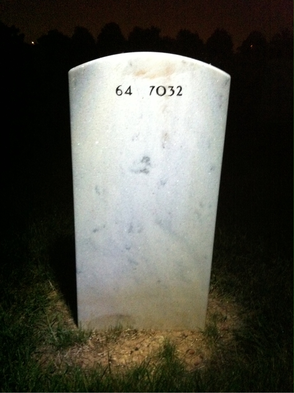 Back of headstone — Walter Spivey