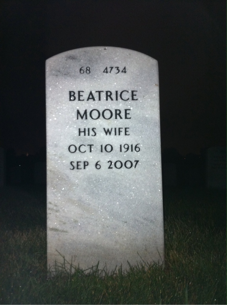 Back of headstone — Duane Stump
