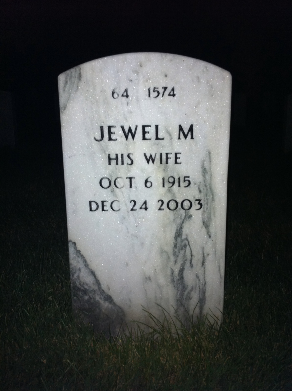 Back of headstone — William Yates