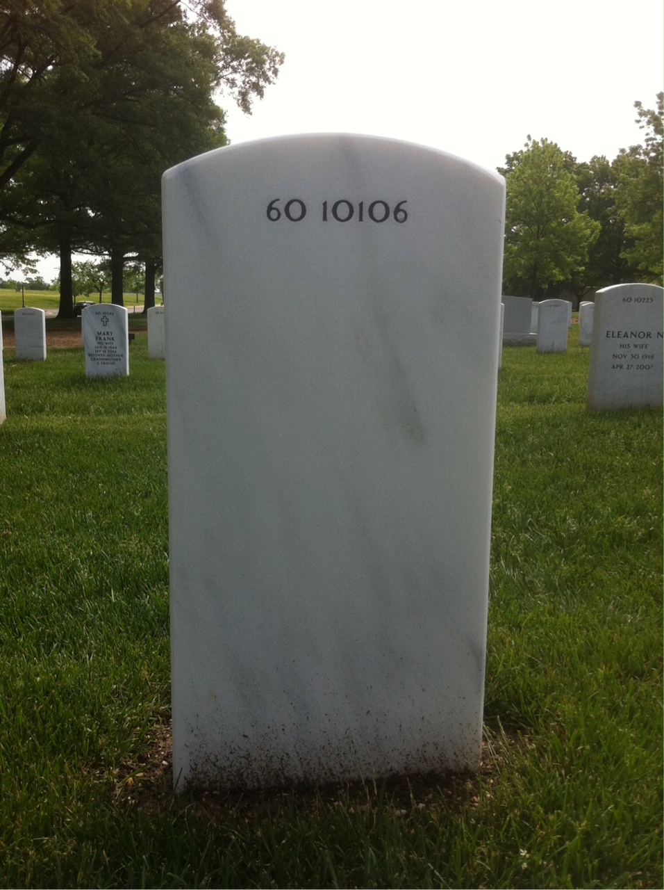 Back of headstone — Michael Braden