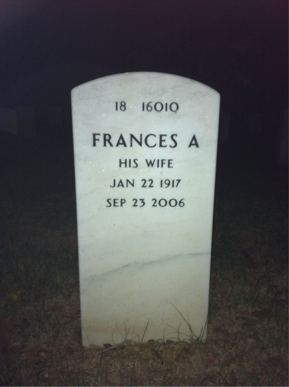 Back of headstone — Harold Mcdonnell