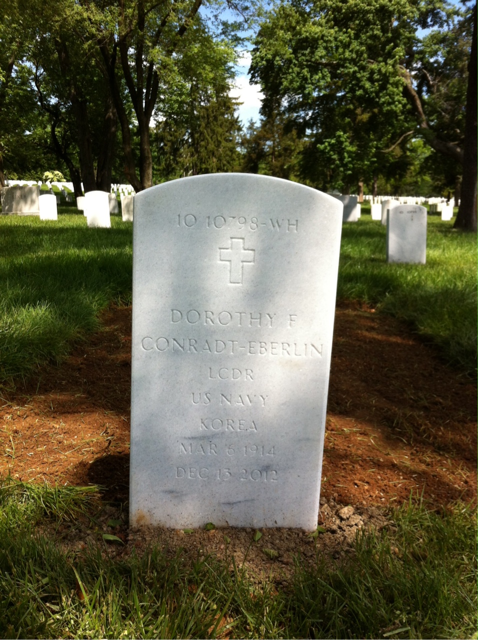 Back of headstone — Catherine Conradt-Eberlin