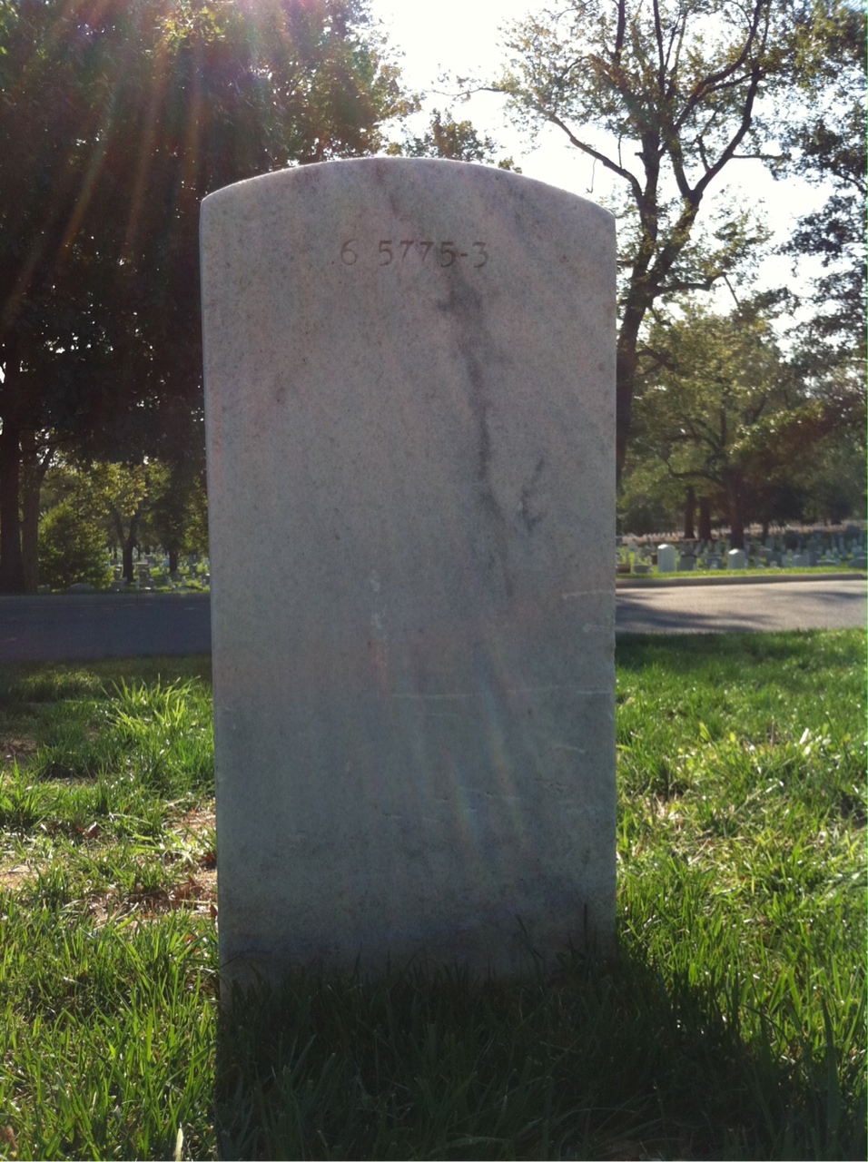 Back of headstone — Thomas Alfred Kelly