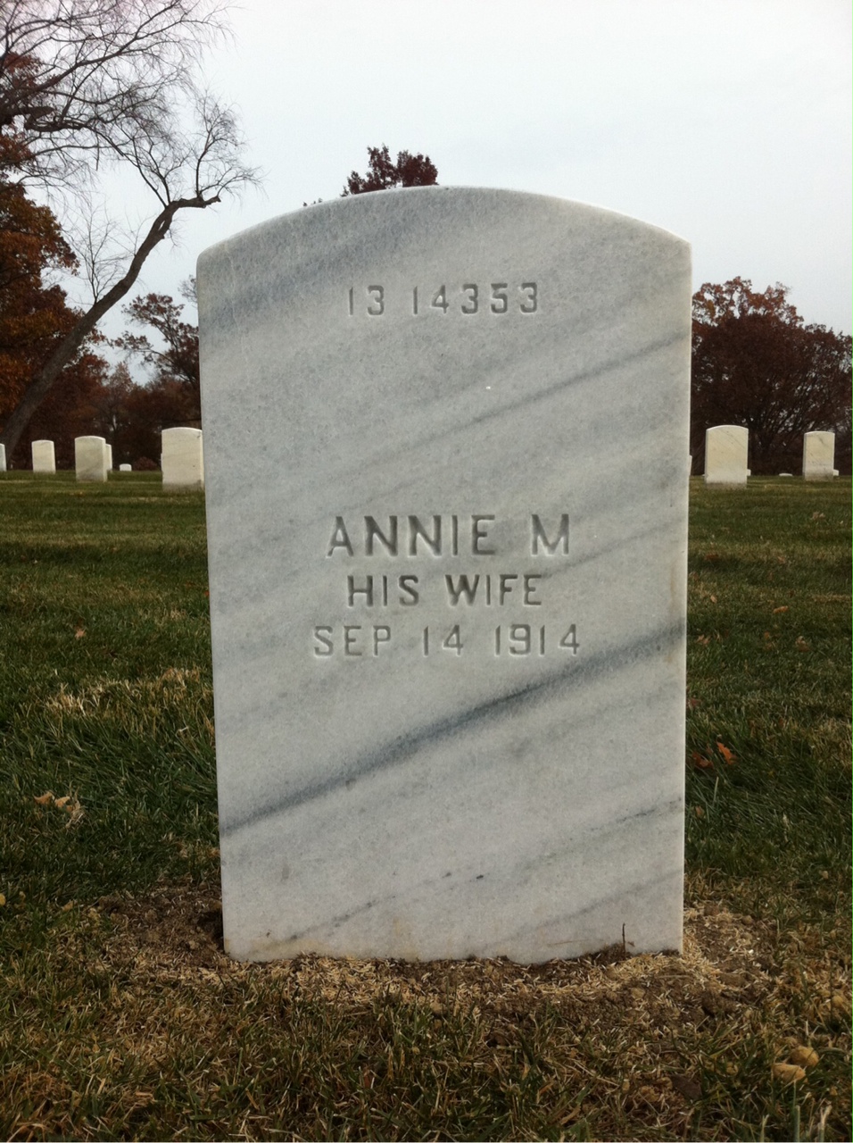 Back of headstone — George Corcoran
