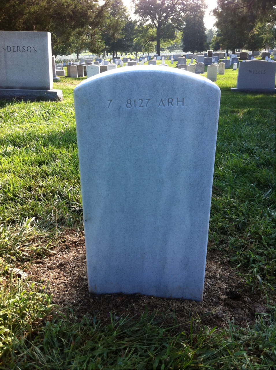 Back of headstone — Alfred Mcnamee