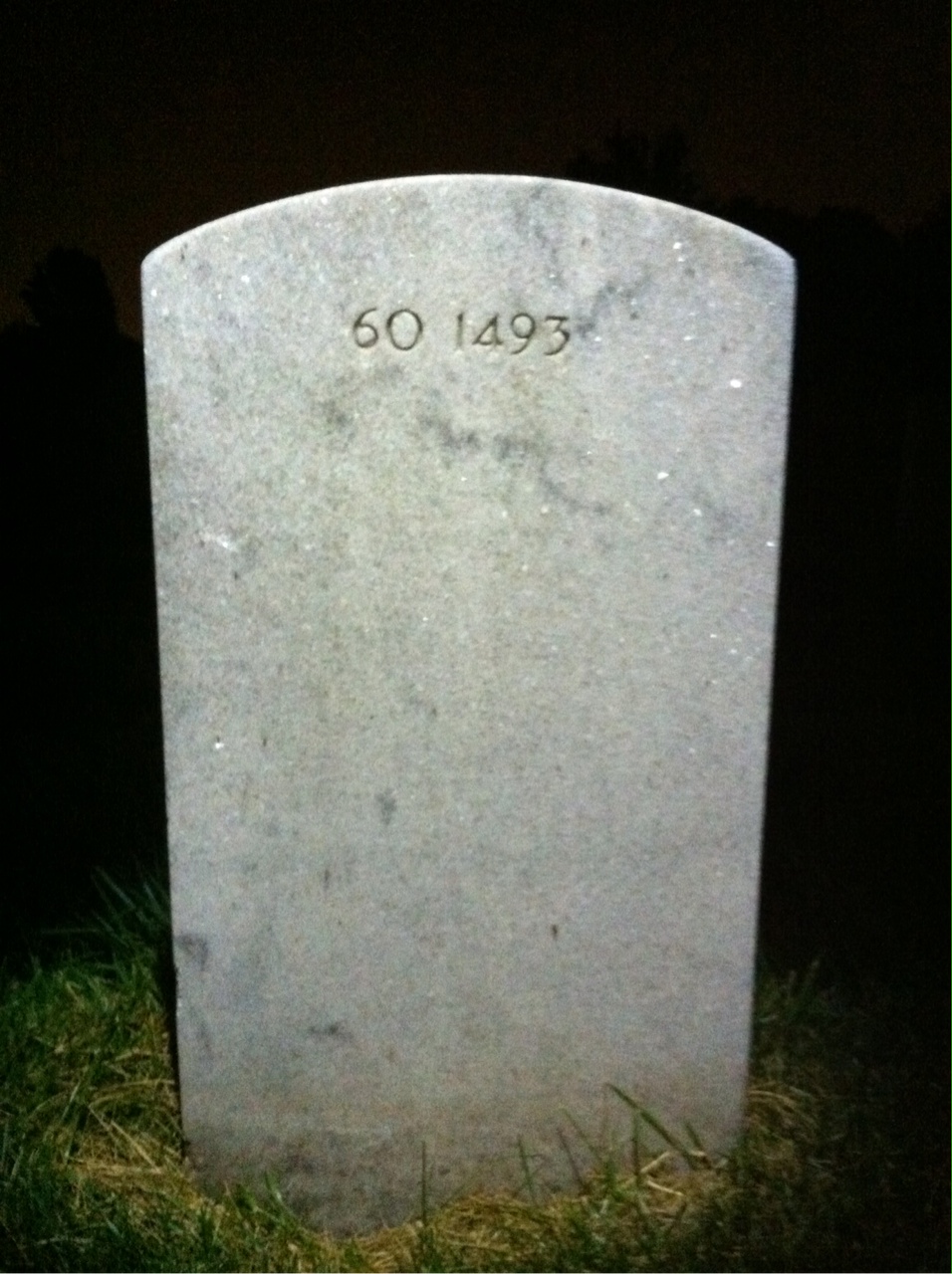 Back of headstone — Floyd Cunningham