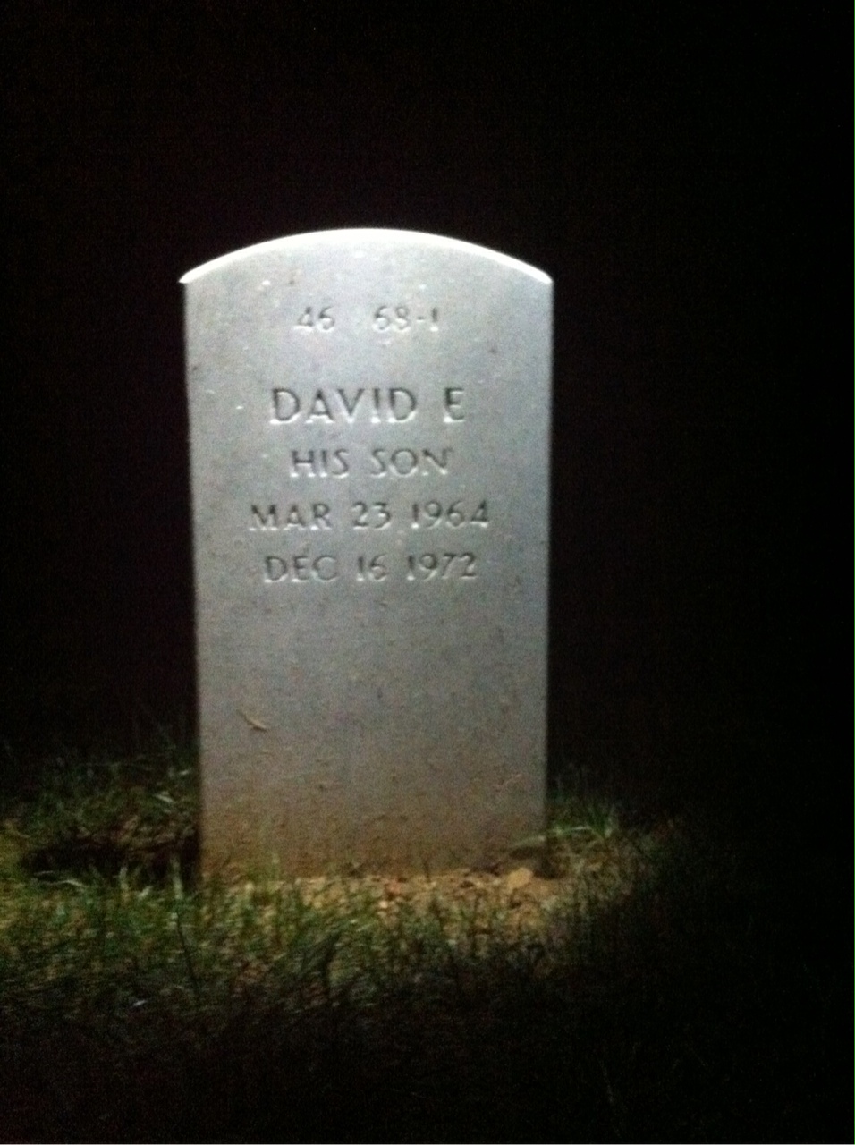 Back of headstone — David C Lamont