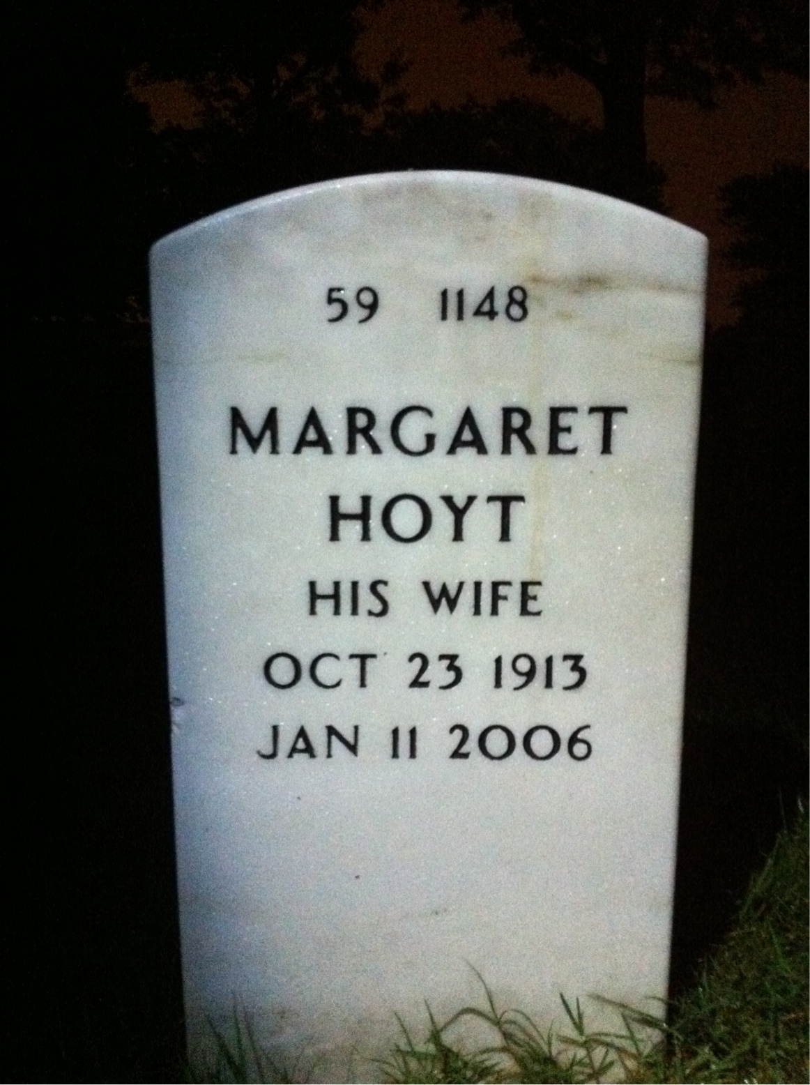 Back of headstone — Ridgway Smith