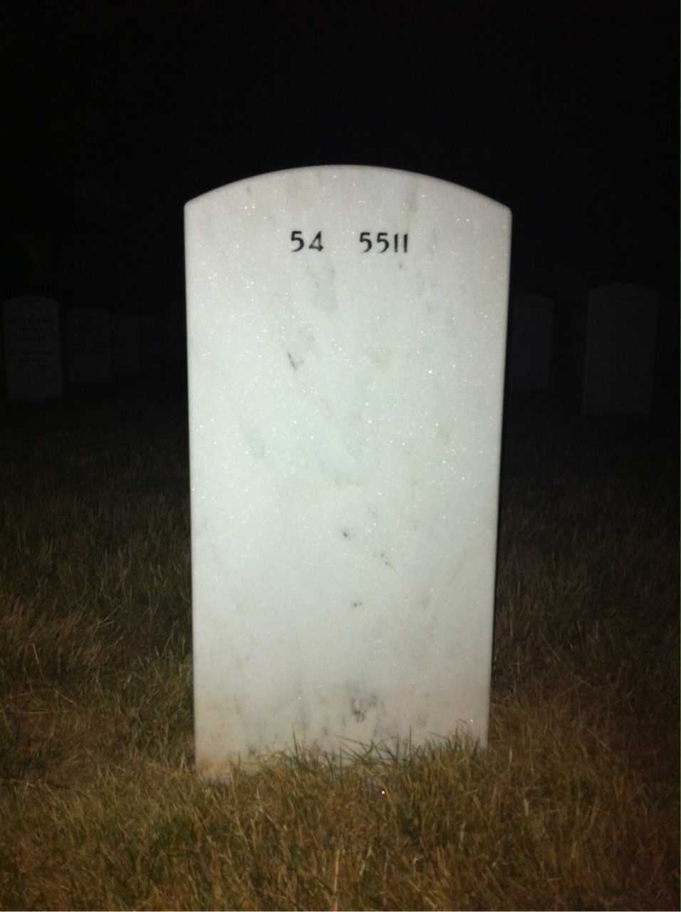 Back of headstone — Russell Johnson