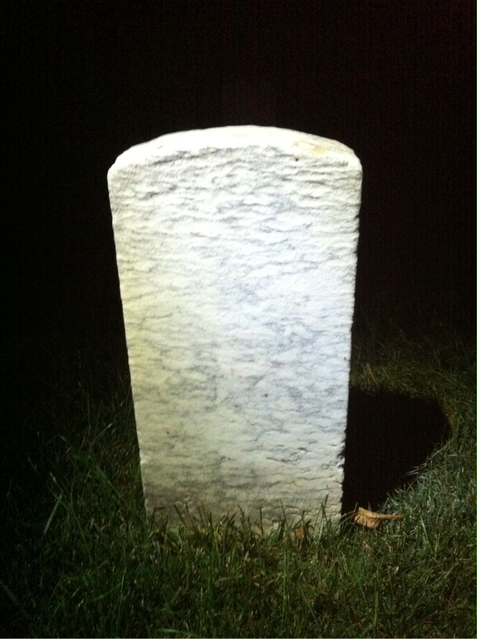 Back of headstone — Henry Baker