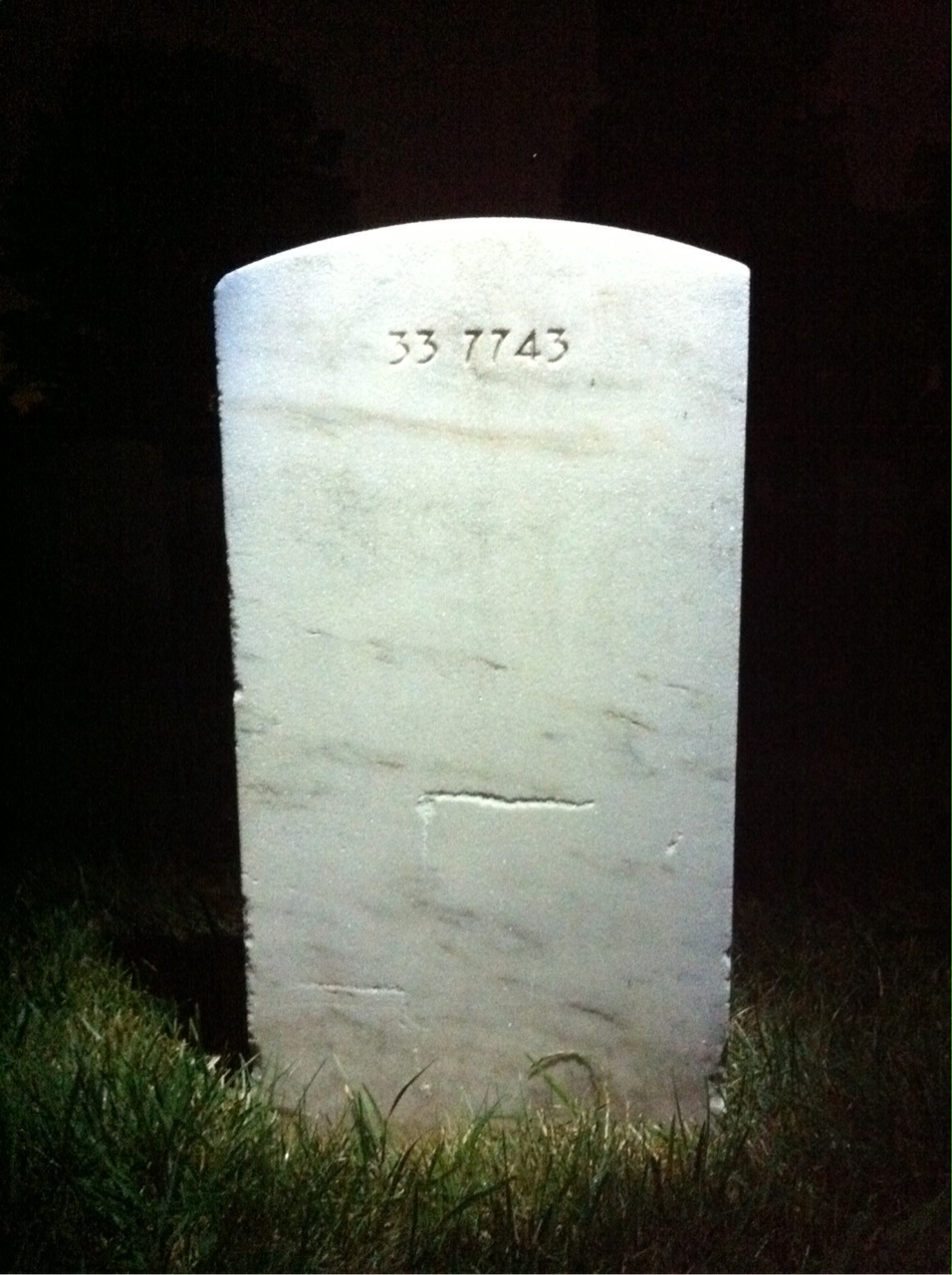 Back of headstone — William Andrews
