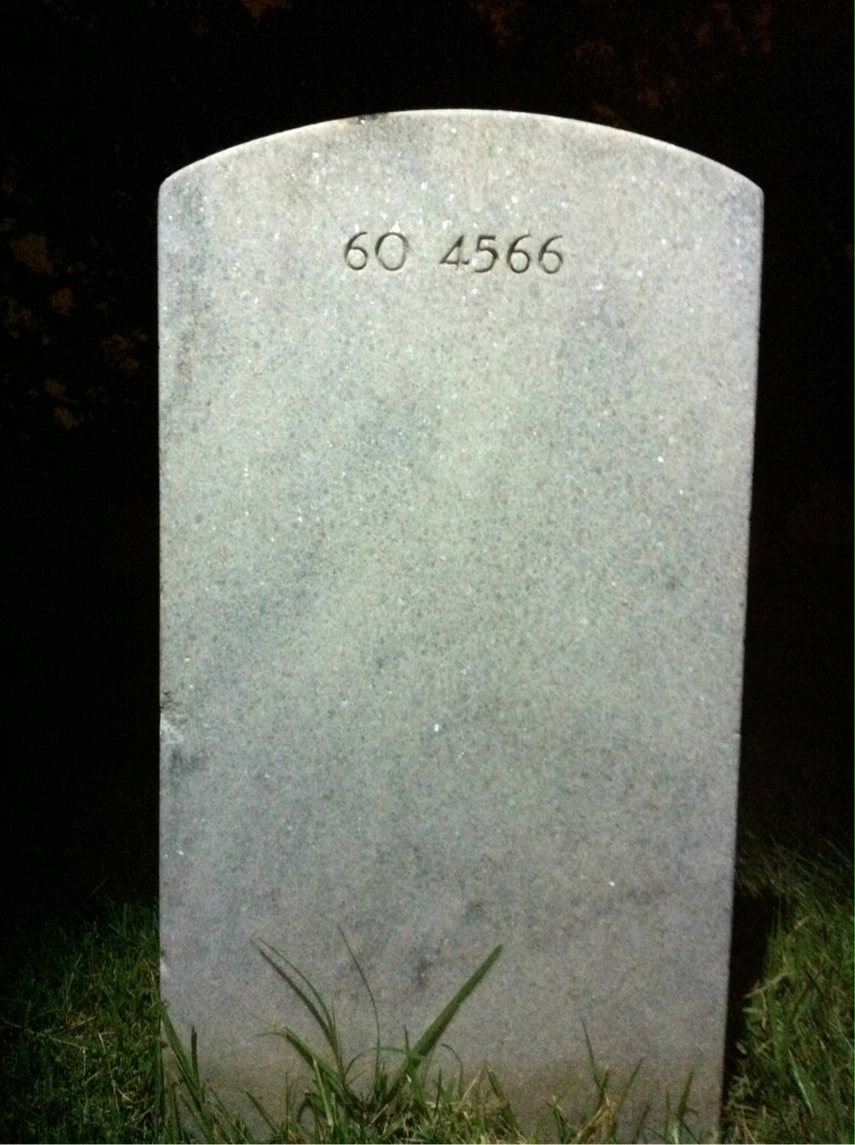 Back of headstone — John Miklas
