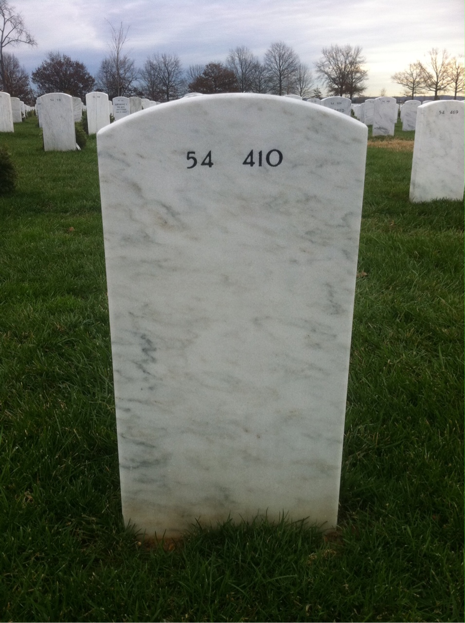 Back of headstone — Charles Davis