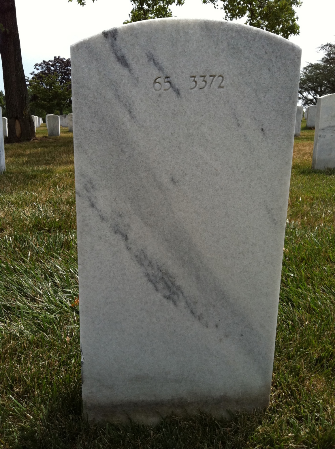 Back of headstone — Darryl A Watson