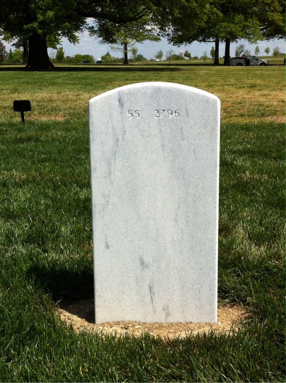 Back of headstone — Richard Agostin