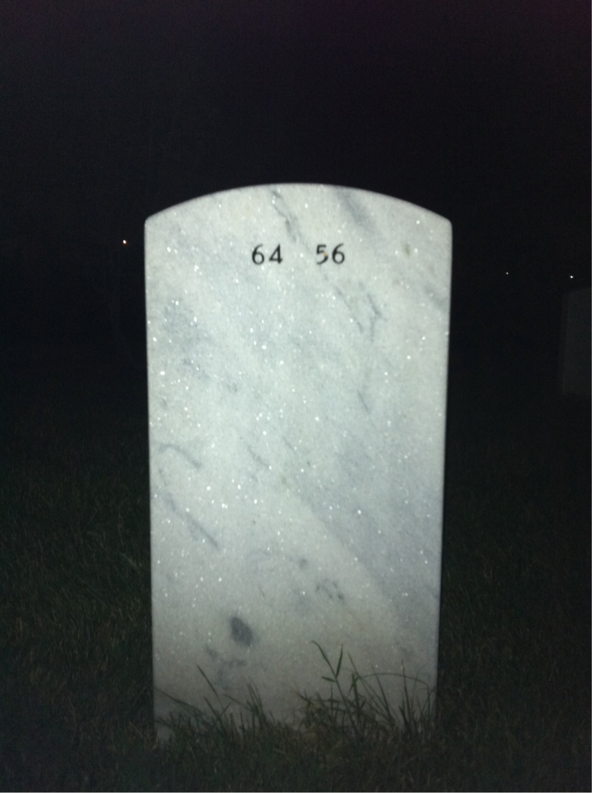 Back of headstone — John Johanek