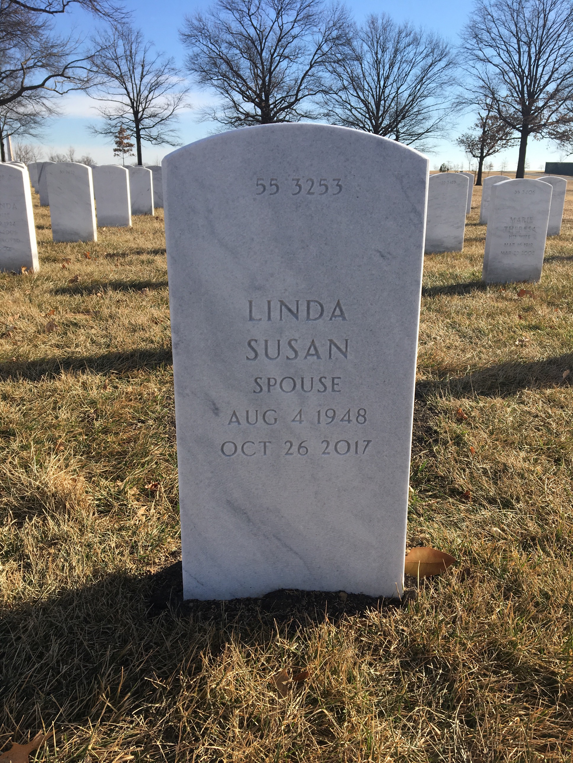 Back of headstone — David Ansell