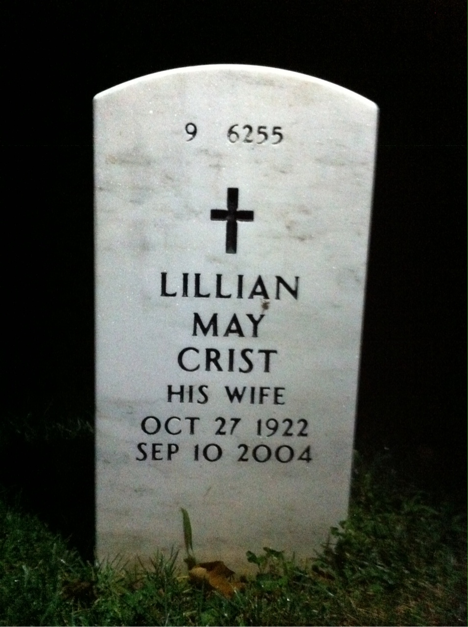 Back of headstone — Robert Wilson