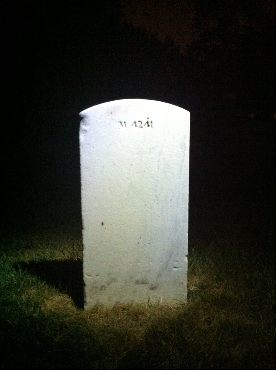Back of headstone — William R Nichols
