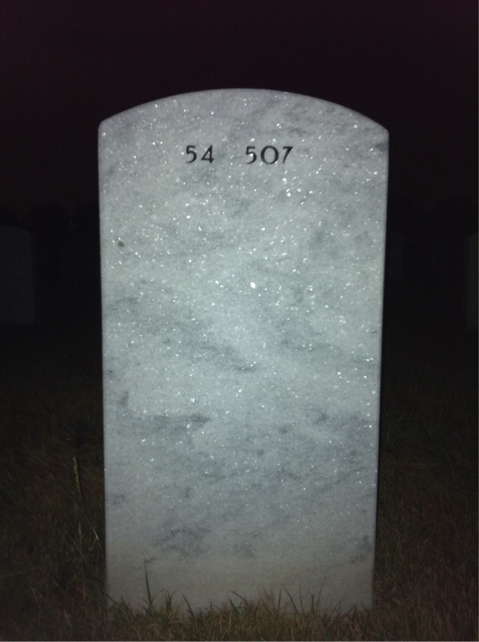 Back of headstone — James Widener