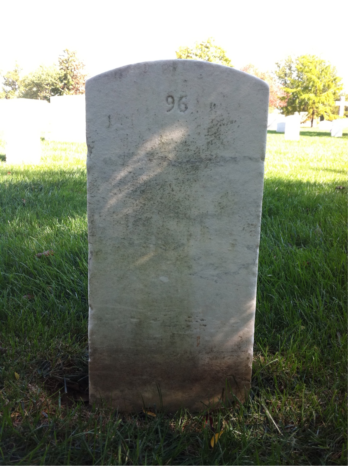 Back of headstone — George Arbuckle