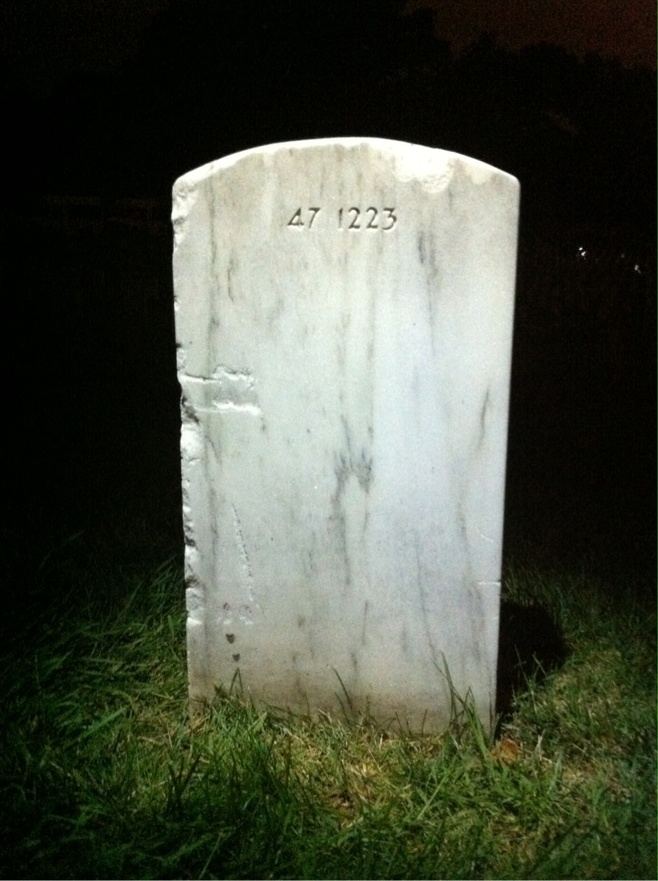Back of headstone — William E Stewart