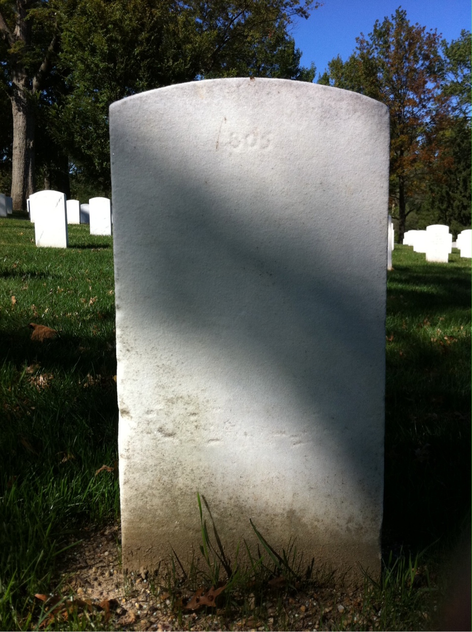 Back of headstone — Harry Banks