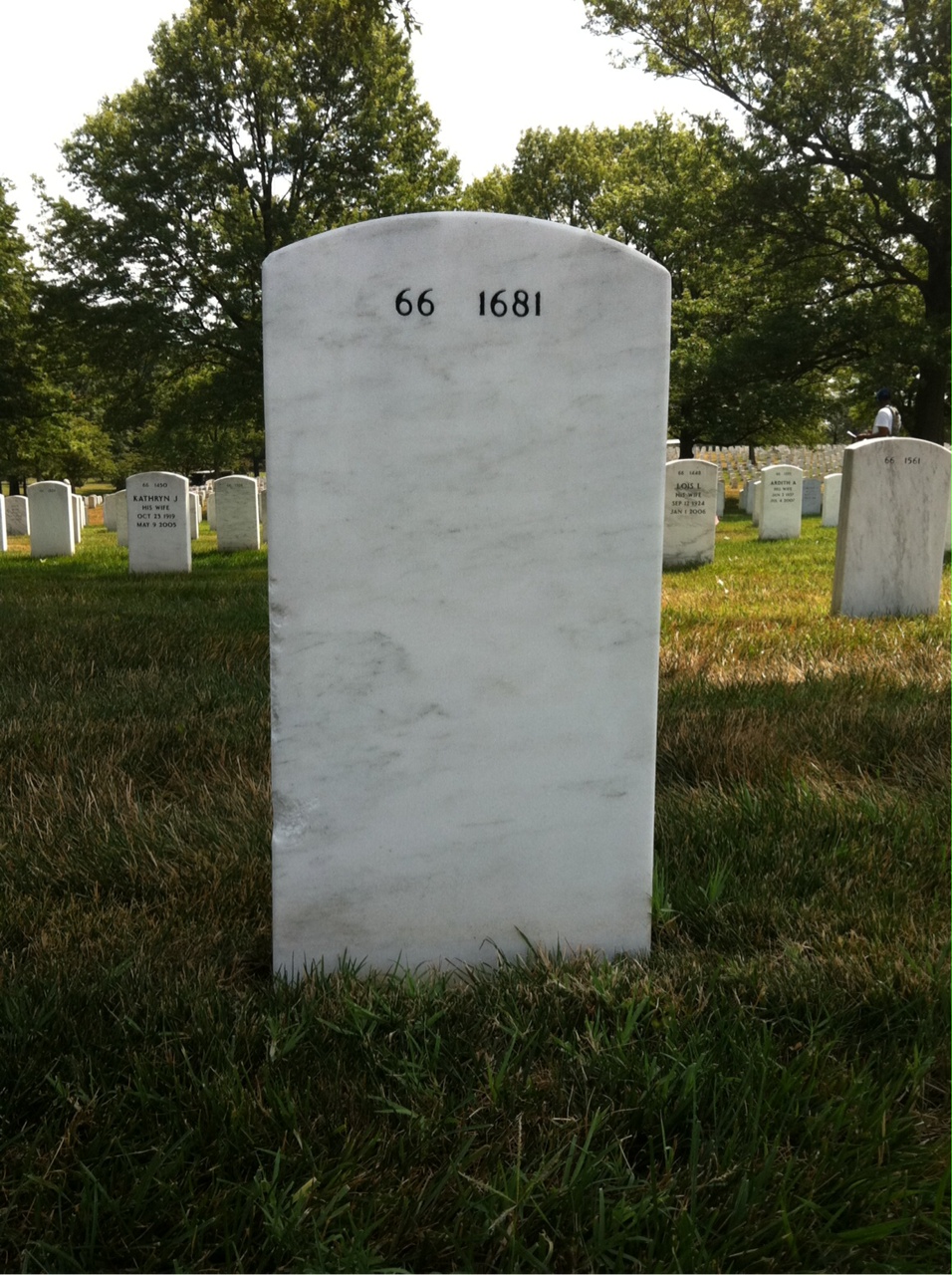 Back of headstone — Ben Brinkworth