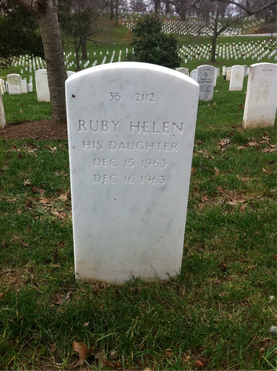 Back of headstone — Larry Church