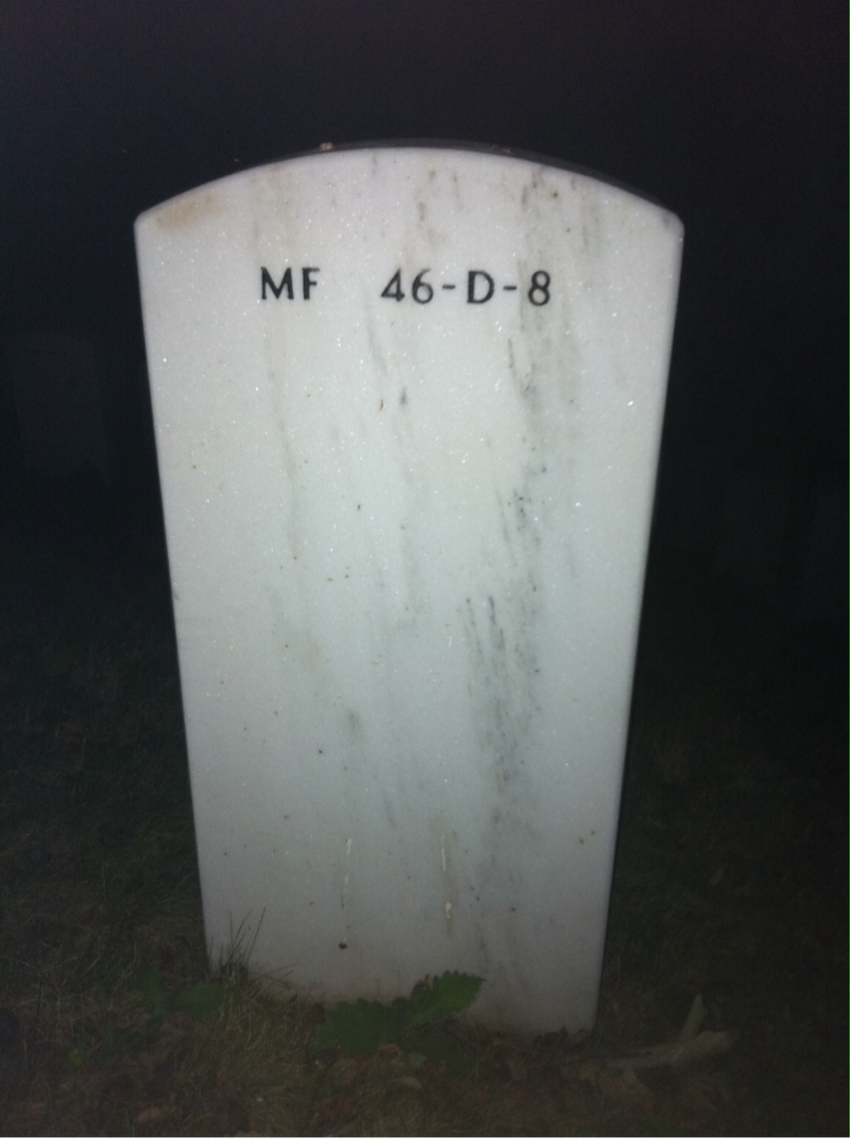Back of headstone — Ara Mooradian