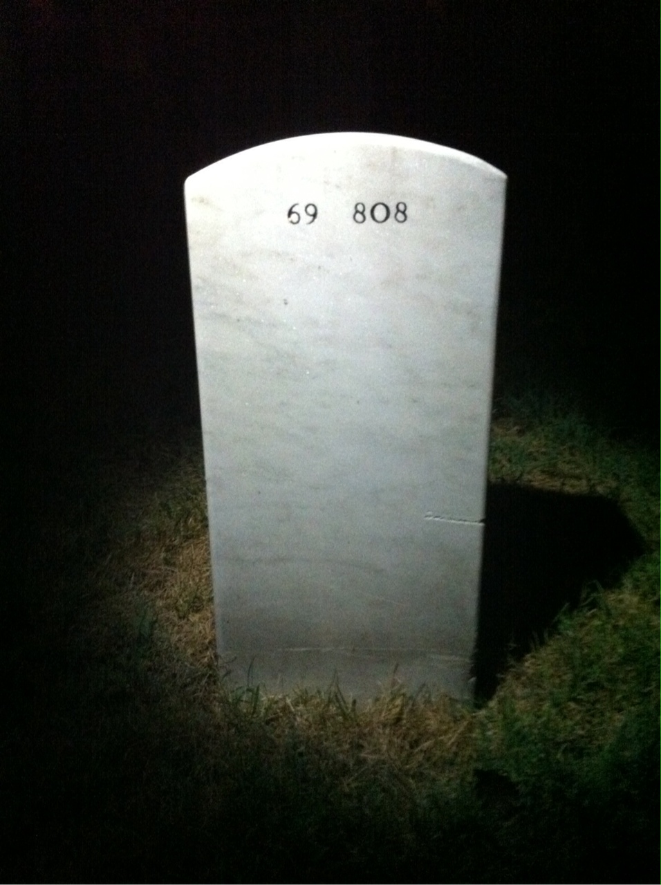 Back of headstone — Wilbert Fletcher