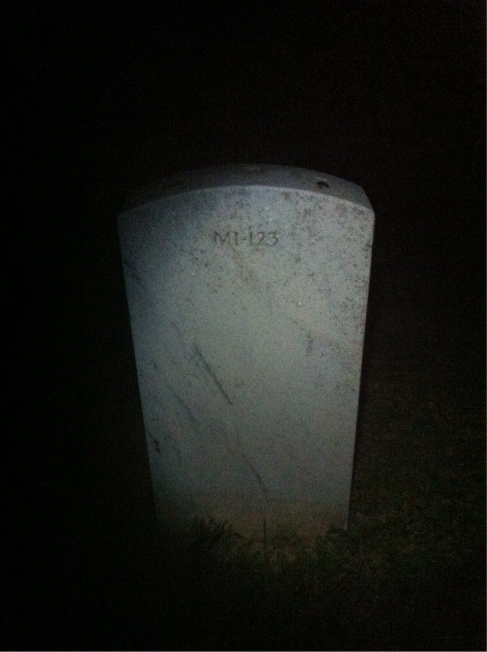 Back of headstone — Fielding Wedley Featherston