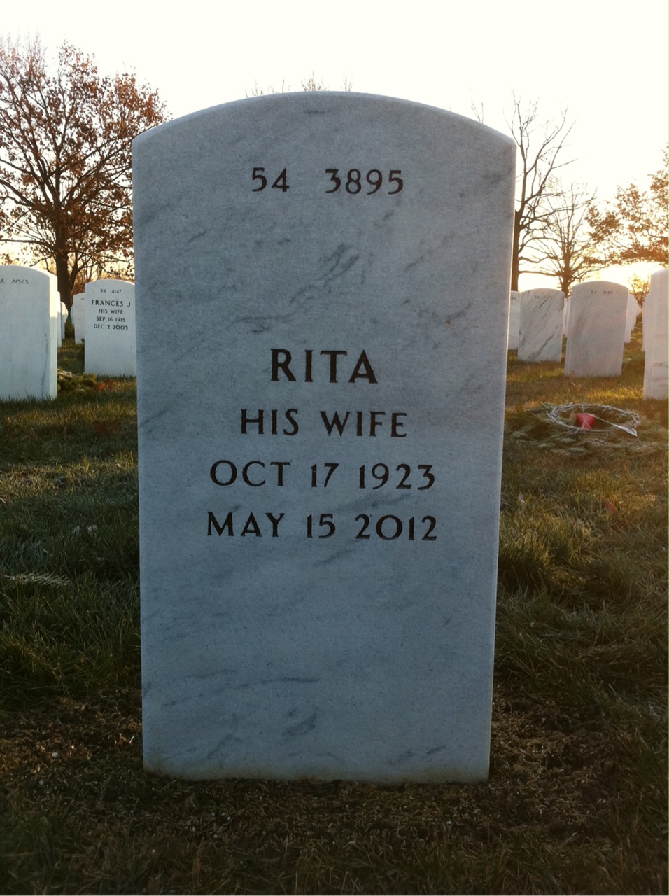 Back of headstone — Omar Ainaire