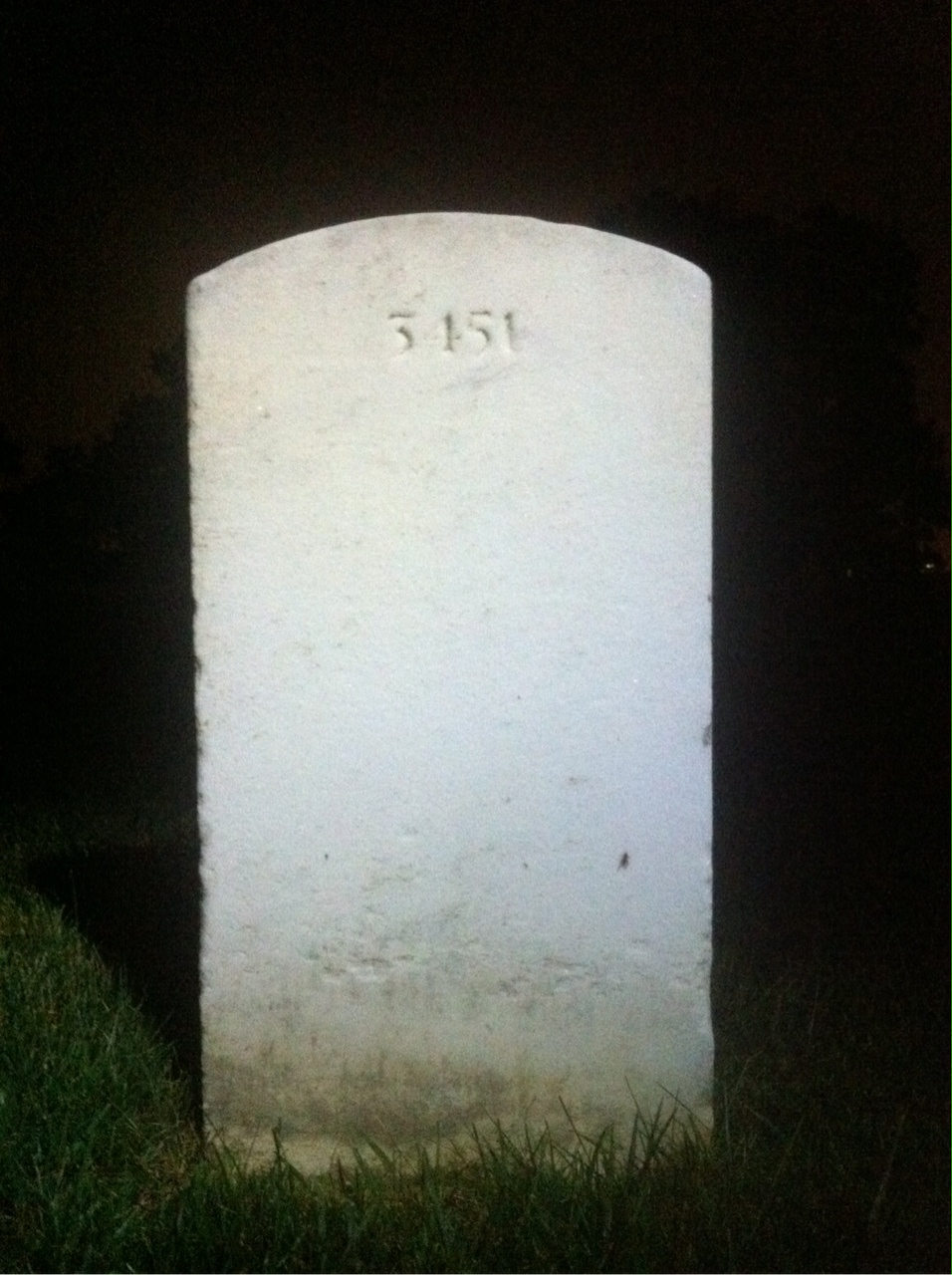 Back of headstone — Harold Arnold
