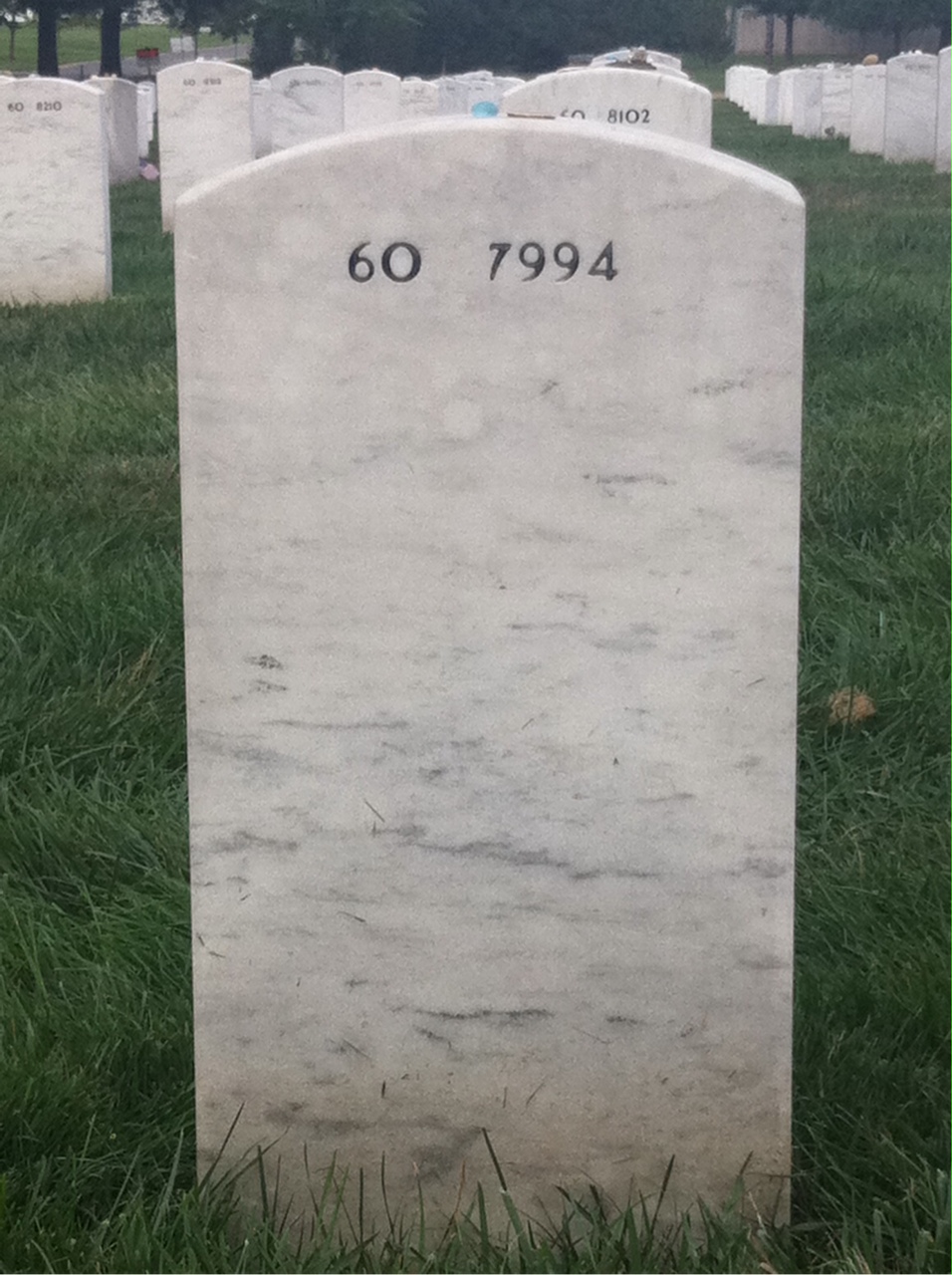 Back of headstone — Deforest Talbert