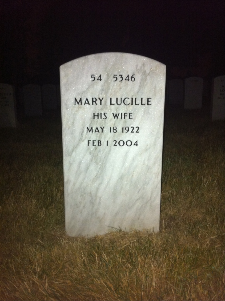Back of headstone — Kenneth Smith