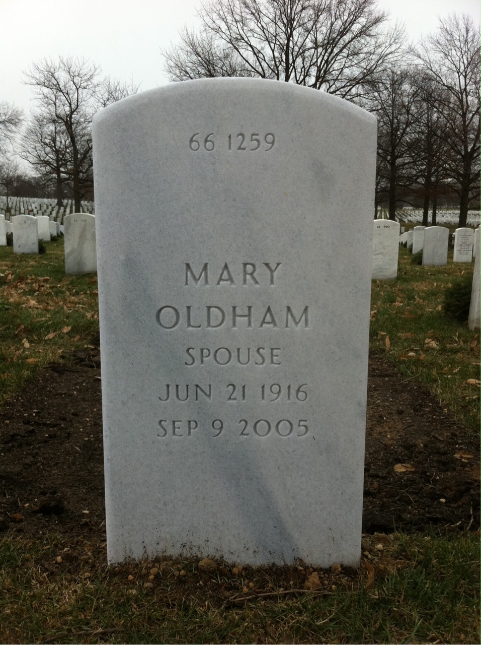 Back of headstone — Nickie Colarusso